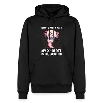 Lustige Mathematik Kawaii Axolotl Mathematik Gesch - Männer Premium Bio Hoodie - Schwarz - Vorne - Nico (187cm)