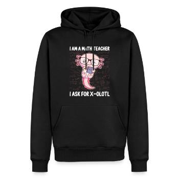 Lustige Mathematik Kawaii Axolotl Mathematik Gesch - Männer Premium Bio Hoodie - Schwarz - Vorne - Nico (187cm)