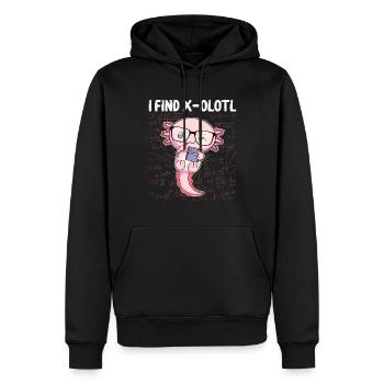 Lustige Mathematik Kawaii Axolotl Mathematik Gesch - Männer Premium Bio Hoodie - Schwarz - Vorne - Nico (187cm)