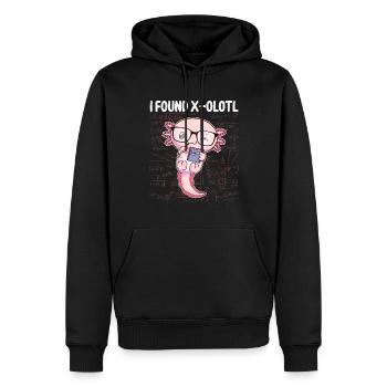Drôles Mathématiques Kawaii Axolotl Mathématiques Gesch - Sweat à capuche Premium bio Homme - noir - Devant - Nico (187cm)