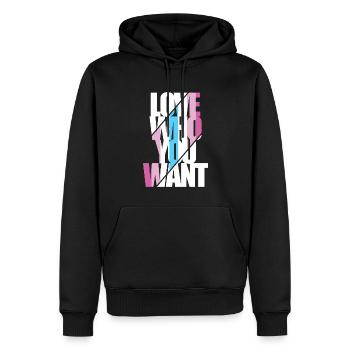 Femboy-Geschenk - Männer Premium Bio Hoodie - Schwarz - Vorne - Nico (187cm)