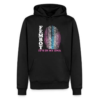 Lustiges Femboy-Flaggen-Geschenk - Männer Premium Bio Hoodie - Schwarz - Vorne - Nico (187cm)