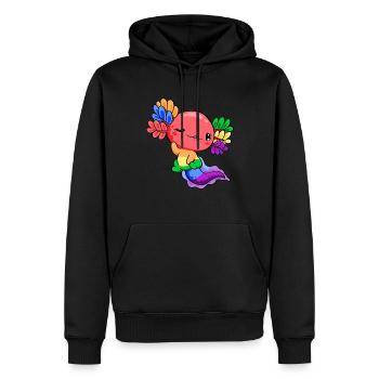 Homosexuell Stolz Flagge Regenbogen Flagge Kawaii - Männer Premium Bio Hoodie - Schwarz - Vorne - Nico (187cm)