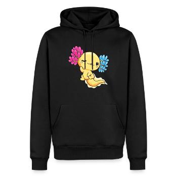Pansexueller Stolz Pansexuelle Flagge Kawaii Axolo - Männer Premium Bio Hoodie - Schwarz - Vorne - Nico (187cm)