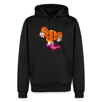 Lesbian Pride Lesbian Flag Kawaii Axolotl H - Sweat à capuche Premium bio Homme - noir - Devant - Nico (187cm)