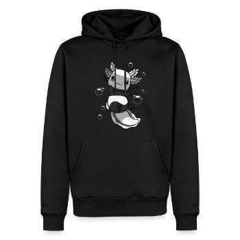 Drapeau allosexuel axolotl Bunch Kawaii - Sweat à capuche Premium bio Homme - noir - Devant - Nico (187cm)