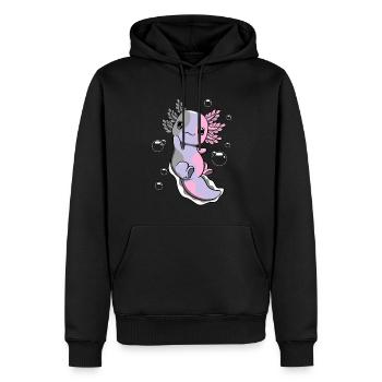 Cupiosexuelle Flagge Axolotl Haufen Kawaii - Männer Premium Bio Hoodie - Schwarz - Vorne - Nico (187cm)