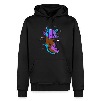 Androsexuelle Drapeau Axolotl Tas Kawaii - Sweat à capuche Premium bio Homme - noir - Devant - Nico (187cm)