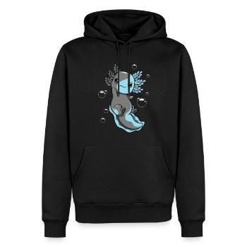 Autosexuelle Flagge Axolotl Haufen Kawaii - Männer Premium Bio Hoodie - Schwarz - Vorne - Nico (187cm)