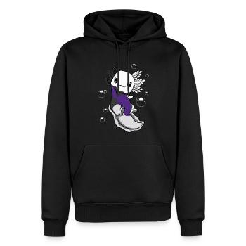 Drapeau bisexuel Axolotl Bunch Kawaii - Sweat à capuche Premium bio Homme - noir - Devant - Nico (187cm)