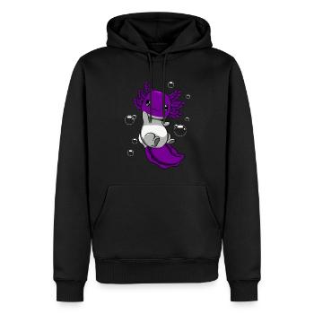 Graugeschlechtliche Flagge Axolotl Haufen Kawaii - Männer Premium Bio Hoodie - Schwarz - Vorne - Nico (187cm)