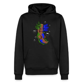 Drapeau sapiosexuel Axolotl Pile Kawaii - Sweat à capuche Premium bio Homme - noir - Devant - Nico (187cm)