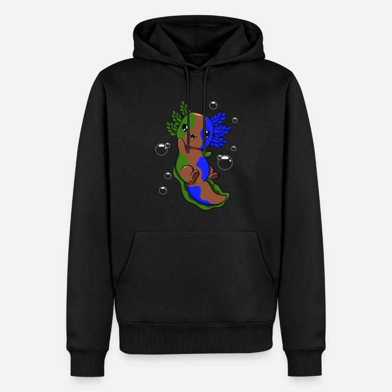 Drapeau sapiosexuel Axolotl Pile Kawaii - Sweat à capuche Premium bio Homme - noir