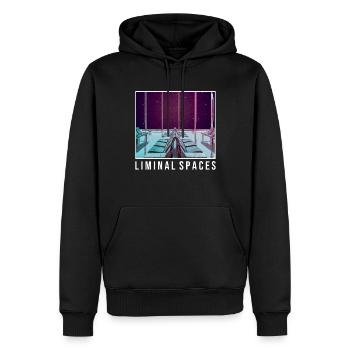 Anemoiacore Ästhetischer Grenzraum Weirdcore - Männer Premium Bio Hoodie - Schwarz - Vorne - Nico (187cm)