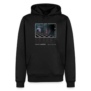 Anemoiacore Ästhetischer Grenzraum Weirdcore - Männer Premium Bio Hoodie - Schwarz - Vorne - Nico (187cm)