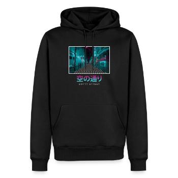 Anemoiacore Ästhetischer Grenzraum Weirdcore - Männer Premium Bio Hoodie - Schwarz - Vorne - Nico (187cm)