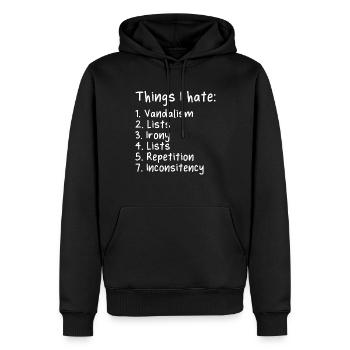 Lustig Sarkasmus Sarkastisch - Männer Premium Bio Hoodie - Schwarz - Vorne - Nico (187cm)