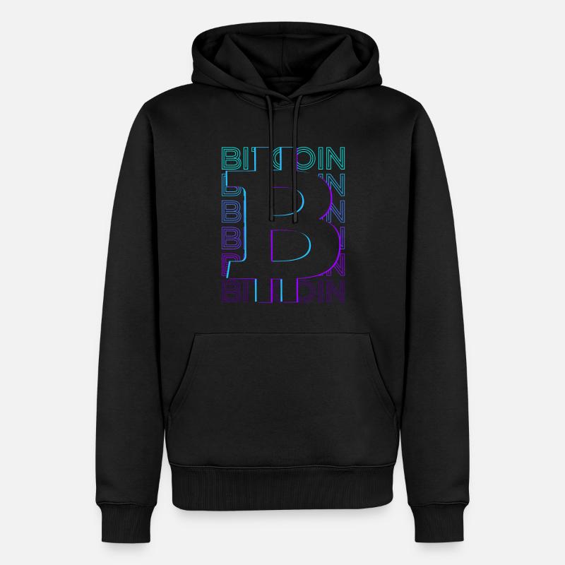 Bitcoin Kryptowährung Krypto Retro Geschenk - Männer Premium Bio Hoodie - Schwarz