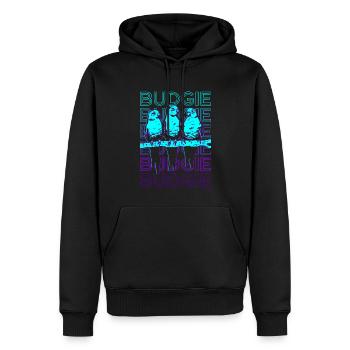 Wellensittich Wellensittich Sittich Retro Geschenk - Männer Premium Bio Hoodie - Schwarz - Vorne - Nico (187cm)
