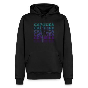 Capoeira Artiste Martial Brésilien Retro Gesch - Sweat à capuche Premium bio Homme - noir - Devant - Nico (187cm)