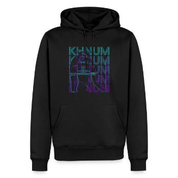 Khnum Egyptian God Ancient Egypt Retro Geschen - Men’s Premium Organic Hoodie - black - Front - Nico (187cm)
