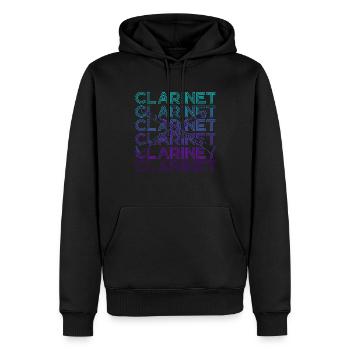 Clarinette Clarinette Clarinette Rétro Cadeau - Sweat à capuche Premium bio Homme - noir - Devant - Nico (187cm)