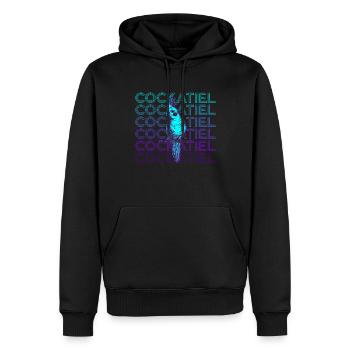 Nymphensittich Retro Geschenk - Männer Premium Bio Hoodie - Schwarz - Vorne - Nico (187cm)