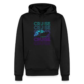 Cruise Ship Retro Gift - Men’s Premium Organic Hoodie - black - Front - Nico (187cm)