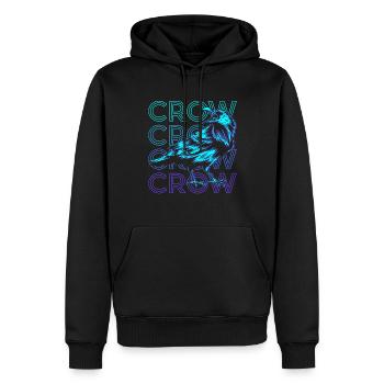 Corbeau Corbeau Rétro Cadeau - Sweat à capuche Premium bio Homme - noir - Devant - Nico (187cm)