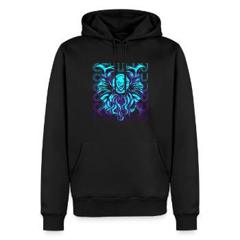Cthulhu Necronomicon Monster Retro Geschenk - Männer Premium Bio Hoodie - Schwarz - Vorne - Nico (187cm)