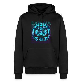 Daruma Puppe Japanische Puppe Retro Geschenk - Männer Premium Bio Hoodie - Schwarz - Vorne - Nico (187cm)
