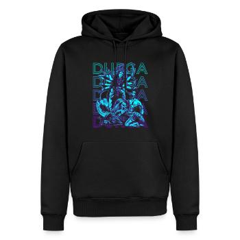 Durga Déesse hindoue Ancienne mythologie hindoue Geschen - Sweat à capuche Premium bio Homme - noir - Devant - Nico (187cm)