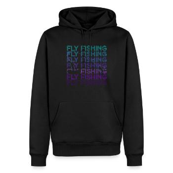Fliegenfischen Retro Geschenk - Männer Premium Bio Hoodie - Schwarz - Vorne - Nico (187cm)