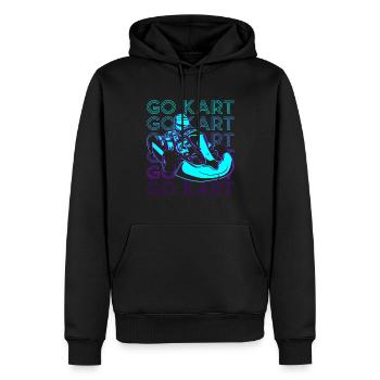 Go Kart Racing Go Kart Racer Rétro - Sweat à capuche Premium bio Homme - noir - Devant - Nico (187cm)