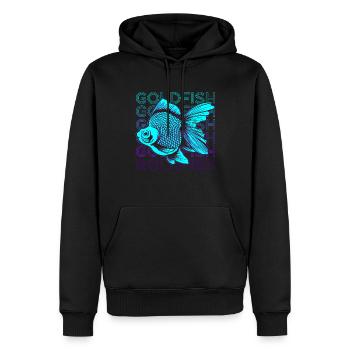 Goldfisch Retro - Männer Premium Bio Hoodie - Schwarz - Vorne - Nico (187cm)