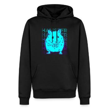 Hamster Retro - Männer Premium Bio Hoodie - Schwarz - Vorne - Nico (187cm)