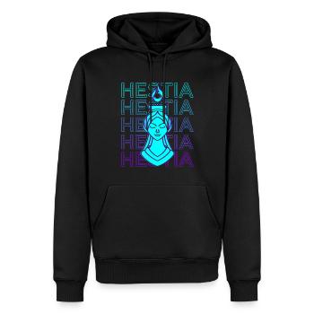 Hestia Déesse grecque Ancienne Grecque Mytho - Sweat à capuche Premium bio Homme - noir - Devant - Nico (187cm)