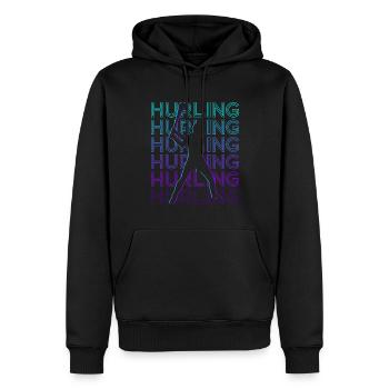 Hurling Spieler Retro - Männer Premium Bio Hoodie - Schwarz - Vorne - Nico (187cm)