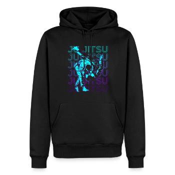 Ju Jitsu Jiu Jitsu Jujutsu Retro - Männer Premium Bio Hoodie - Schwarz - Vorne - Nico (187cm)