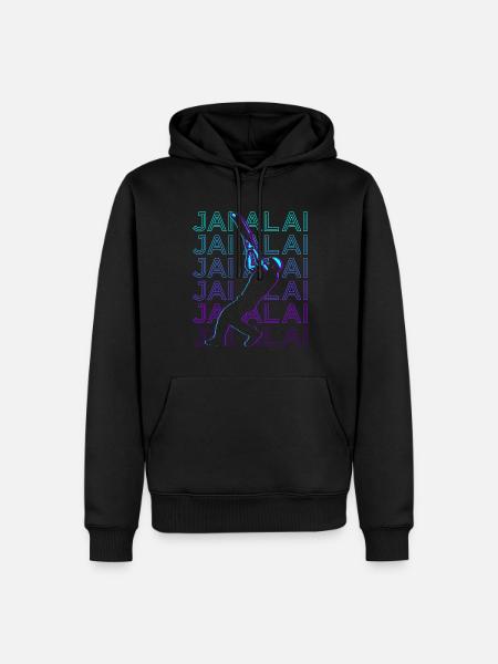 Jai Alai Player Retro - Men’s Premium Organic Hoodie - black