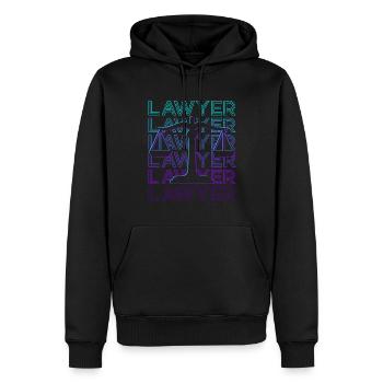 Rechtsanwalt Rechtsanwalt Skalen der Gerechtigkeit - Männer Premium Bio Hoodie - Schwarz - Vorne - Nico (187cm)