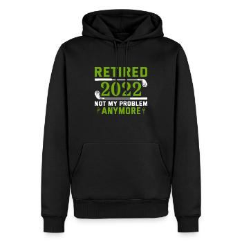 Golfeur à la retraite 2022 plus mon problème - Sweat à capuche Premium bio Homme - noir - Devant - Nico (187cm)