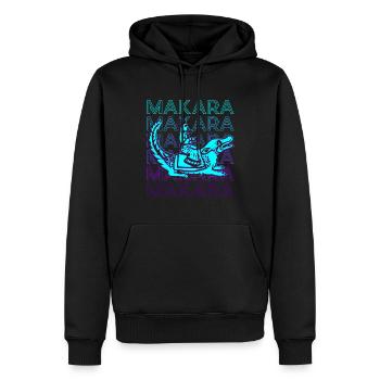 Makara Mythologie hindoue Ancienne rétro hindoue - Sweat à capuche Premium bio Homme - noir - Devant - Nico (187cm)