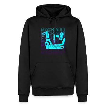 Cutting Machine Operator Cnc Machine Operator Retro - Men’s Premium Organic Hoodie - black - Front - Nico (187cm)