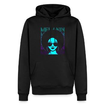 Melanin Schwarzer Stolz Schwarze Geschichte Retro - Männer Premium Bio Hoodie - Schwarz - Vorne - Nico (187cm)