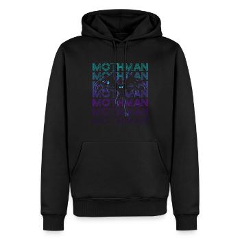 Mothman Krypto Kryptozoologie Retro - Männer Premium Bio Hoodie - Schwarz - Vorne - Nico (187cm)