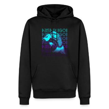 Koi Fisch Karpfen Japanisch Nishikigoi Retro - Männer Premium Bio Hoodie - Schwarz - Vorne - Nico (187cm)