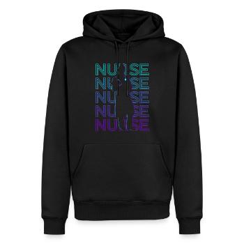 Nurse RN Nursing Retro - Men’s Premium Organic Hoodie - black - Front - Nico (187cm)