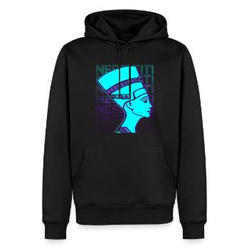 Nofretete Ägyptische Königin Altes Ägypten Retro - Männer Premium Bio Hoodie - Schwarz - Vorne - Nico (187cm)