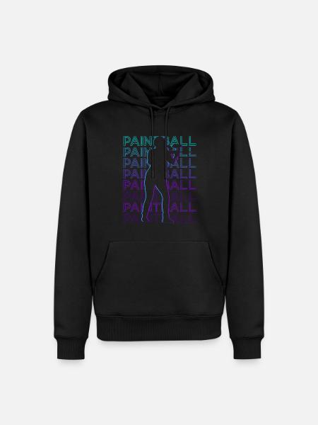 Paintball Rétro - Sweat à capuche Premium bio Homme - noir